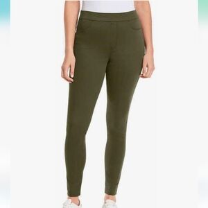 NWT Gloria Vanderbilt Women's High Rise Pull-On Comfort Jean Green 10